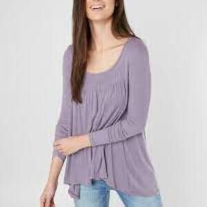 We The Free People Love Valley Tunic Light Purple/Lilac Top Size Small